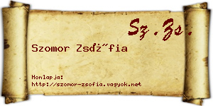 Szomor Zsófia névjegykártya